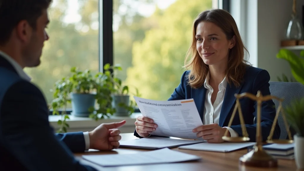 Friendly expert attorney describing next steps for choosing the right workers compensation attorney — client receives clear guidance in a Californian law office