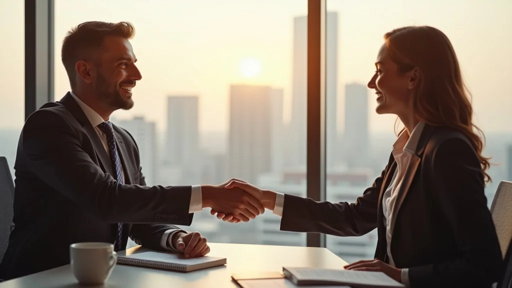 California workers compensation attorney offering handshake in free legal consultation