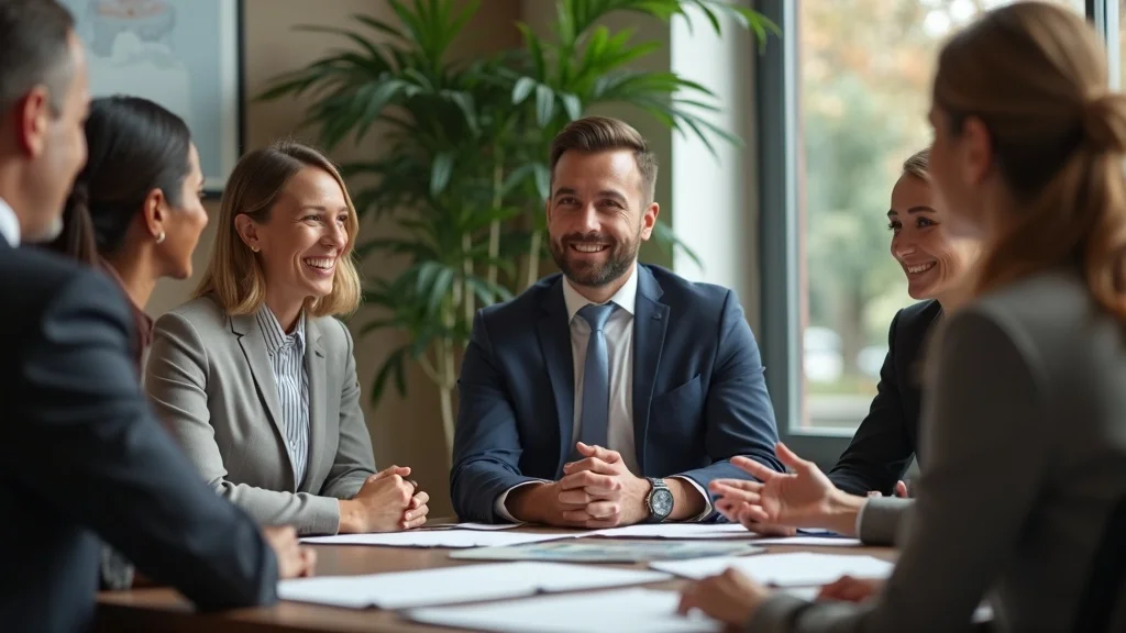 workers compensation attorney providing consultation to diverse group of California workers in modern law office