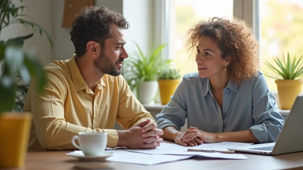 Diligent case manager communicating with a patient about workers compensation benefits