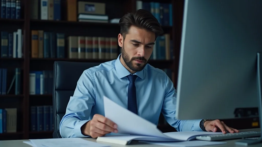 experienced workers compensation attorney reviewing law books files California consultation