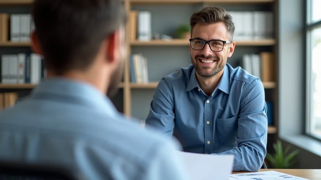 California workers compensation attorney consulting with injured worker in modern law office reviewing documents and medical chart